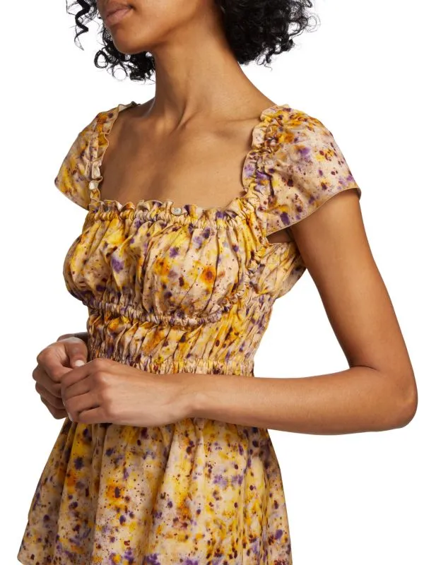 Altuzarra Darcey top with peplum, yellow