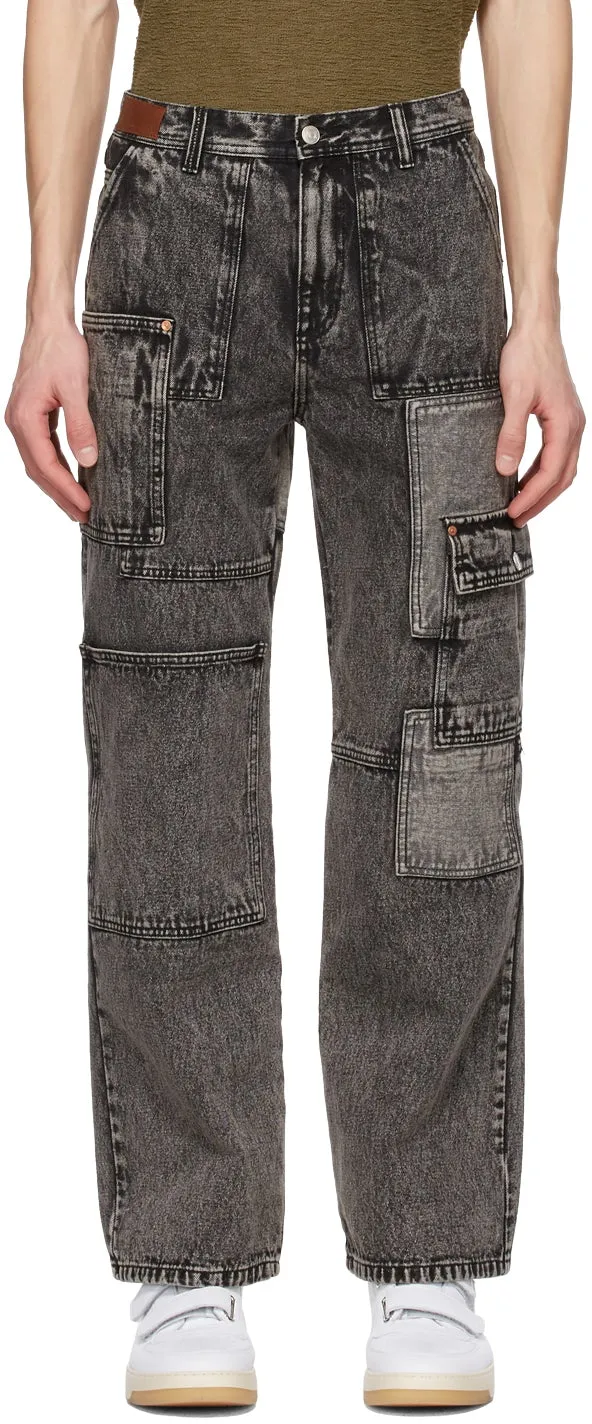 Andersson Bell Black Wide Patchwork Jeans