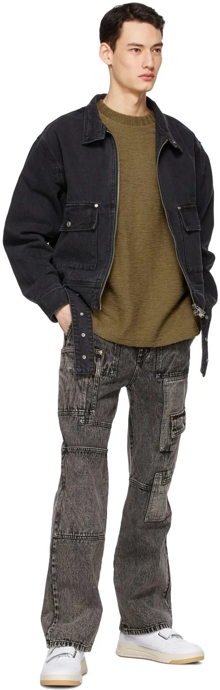Andersson Bell Black Wide Patchwork Jeans