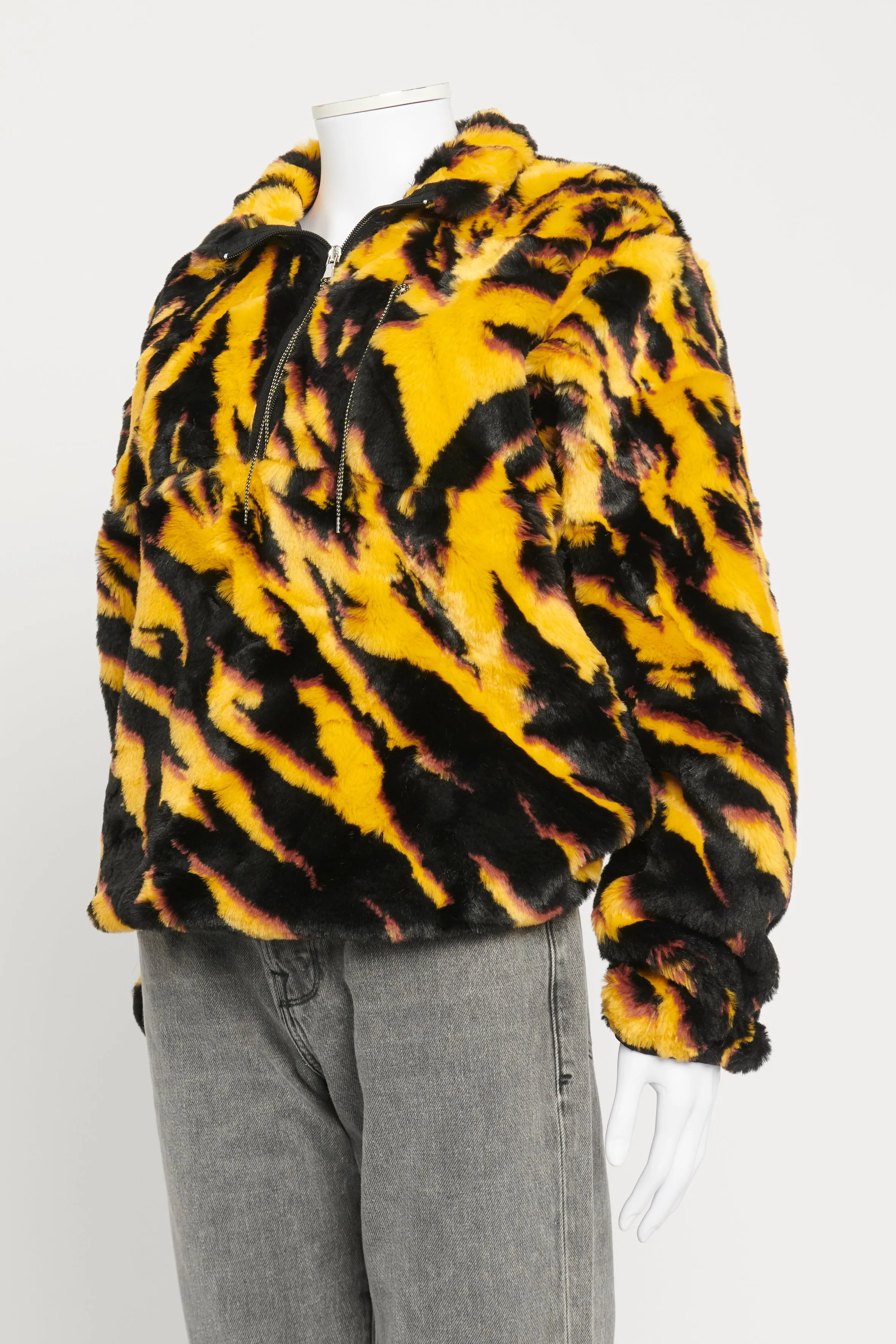 Animal Print Preowned 3/4 Zip Top