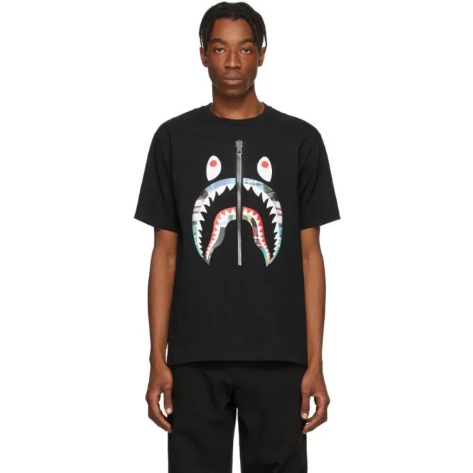 BAPE Black Patchwork Shark T-Shirt
