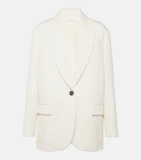 Brunello Cucinelli Herringbone cotton and linen blazer