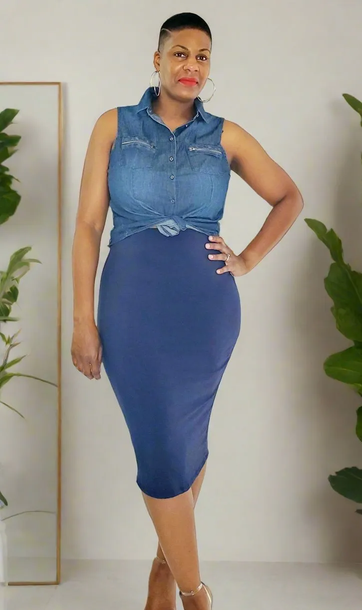 Curvy Midi Skirt