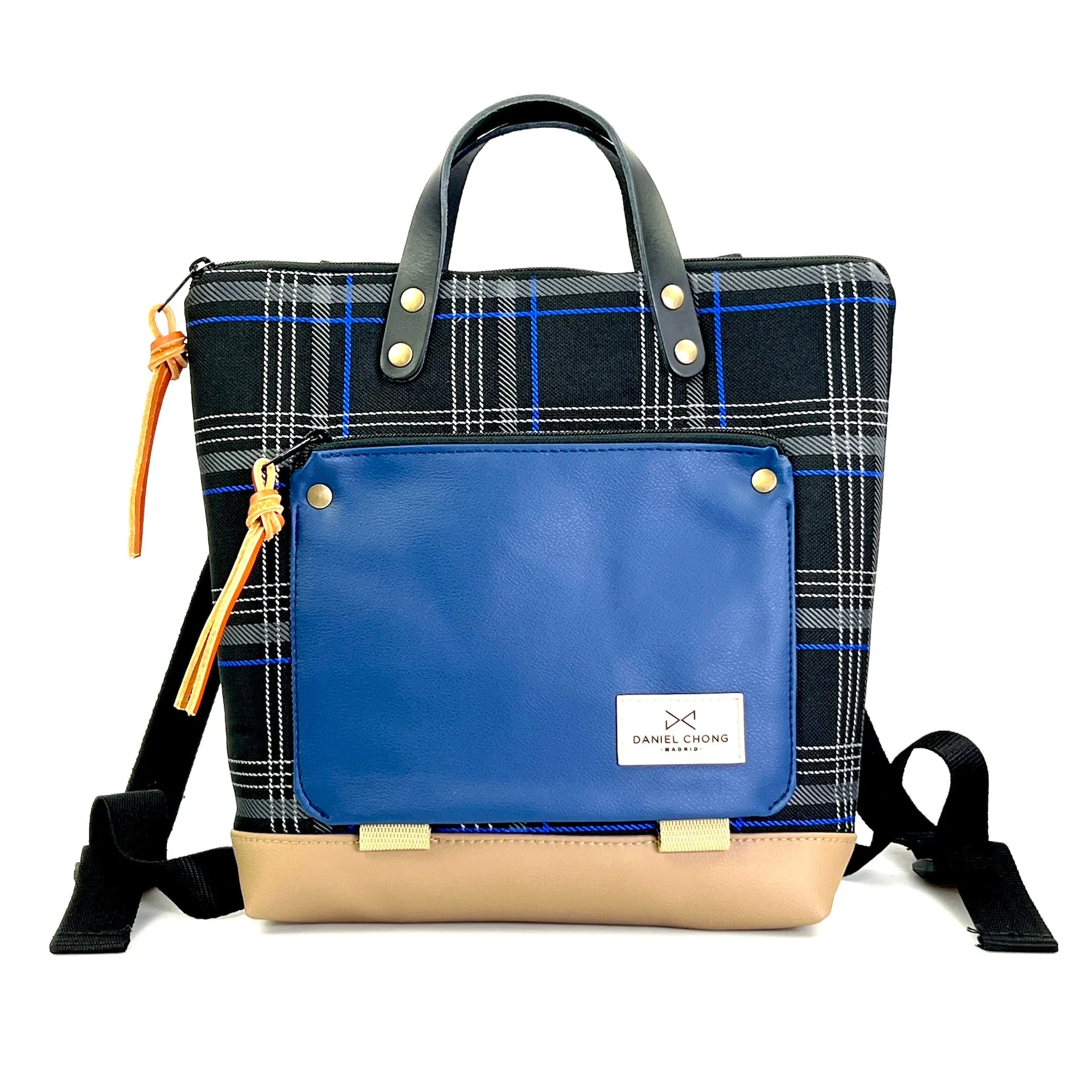 Mini Square Book Holder Backpack - Quilted