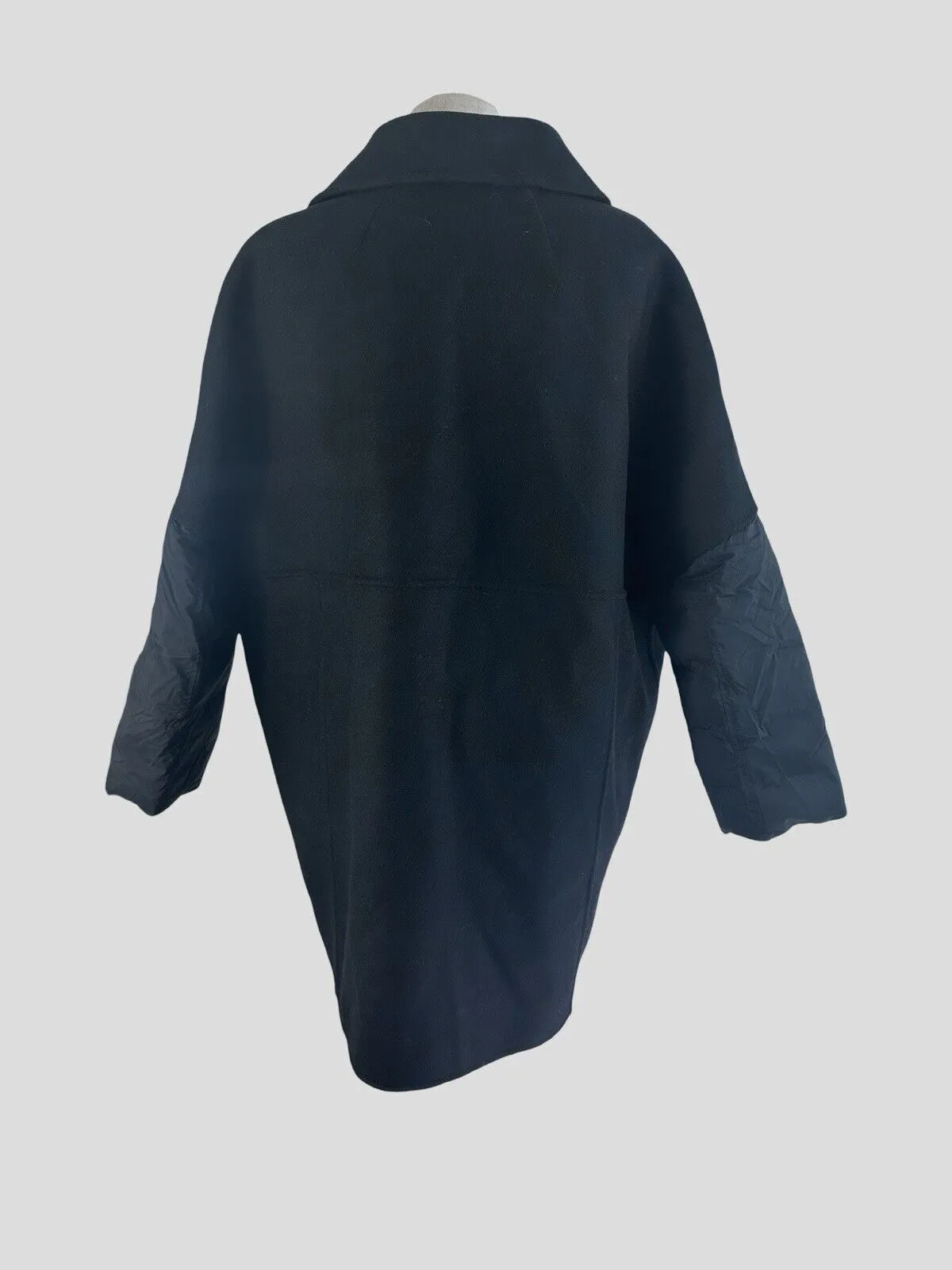 Moncler black virgin wool blend jacket size UK10/US6