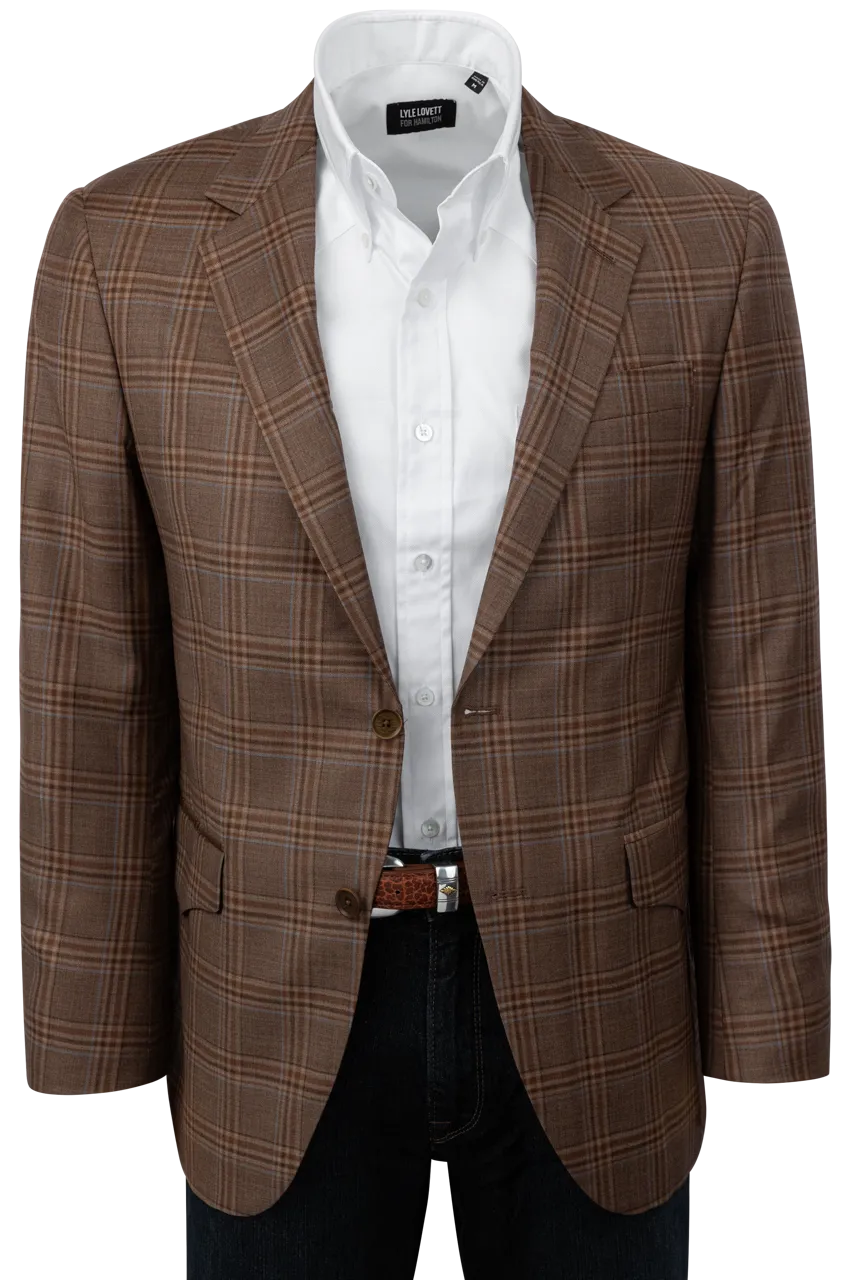 Pinto Ranch Tan & Brown Plaid Sport Coat