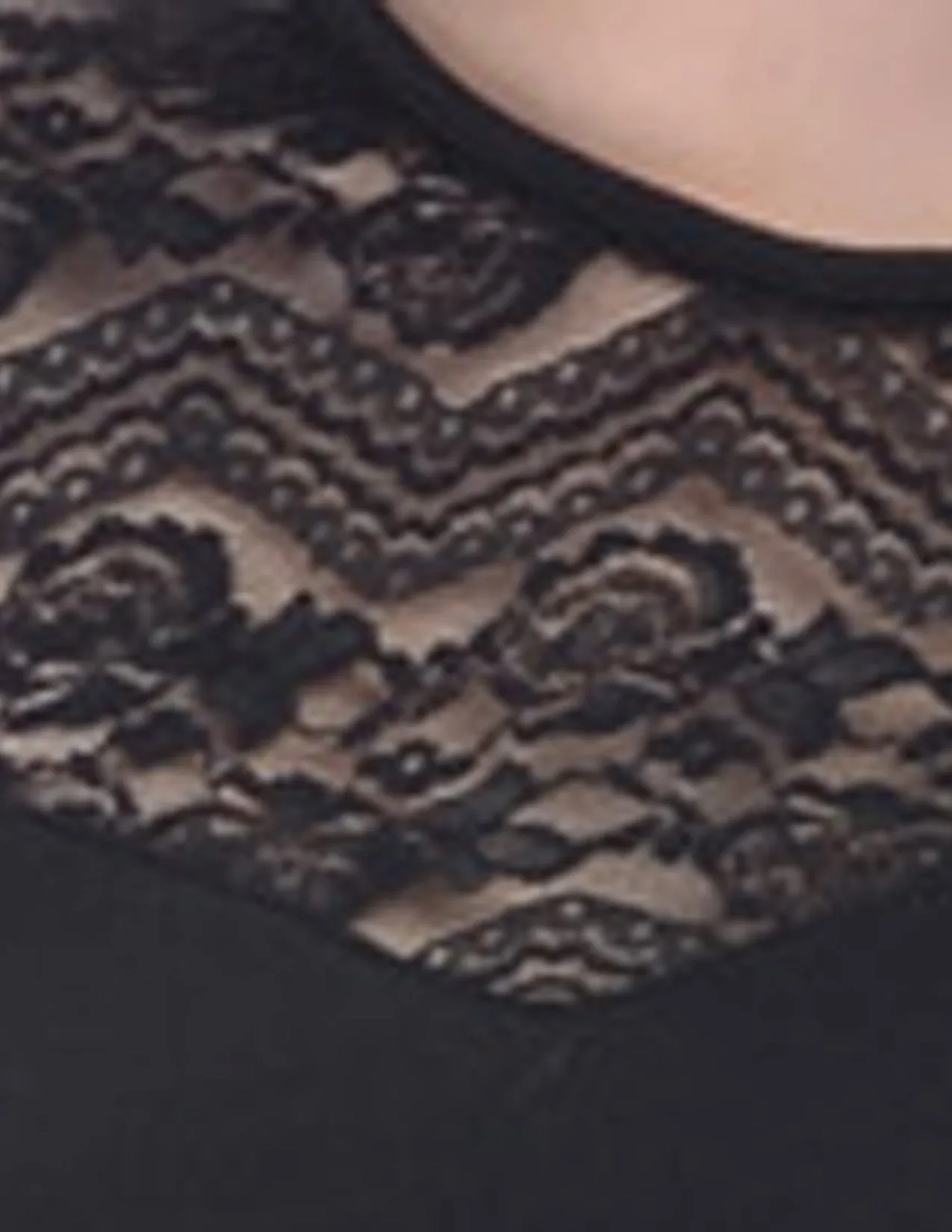 Rock Steady Black Rose Sheer Lace Long Sleeve Peplum Top with belt