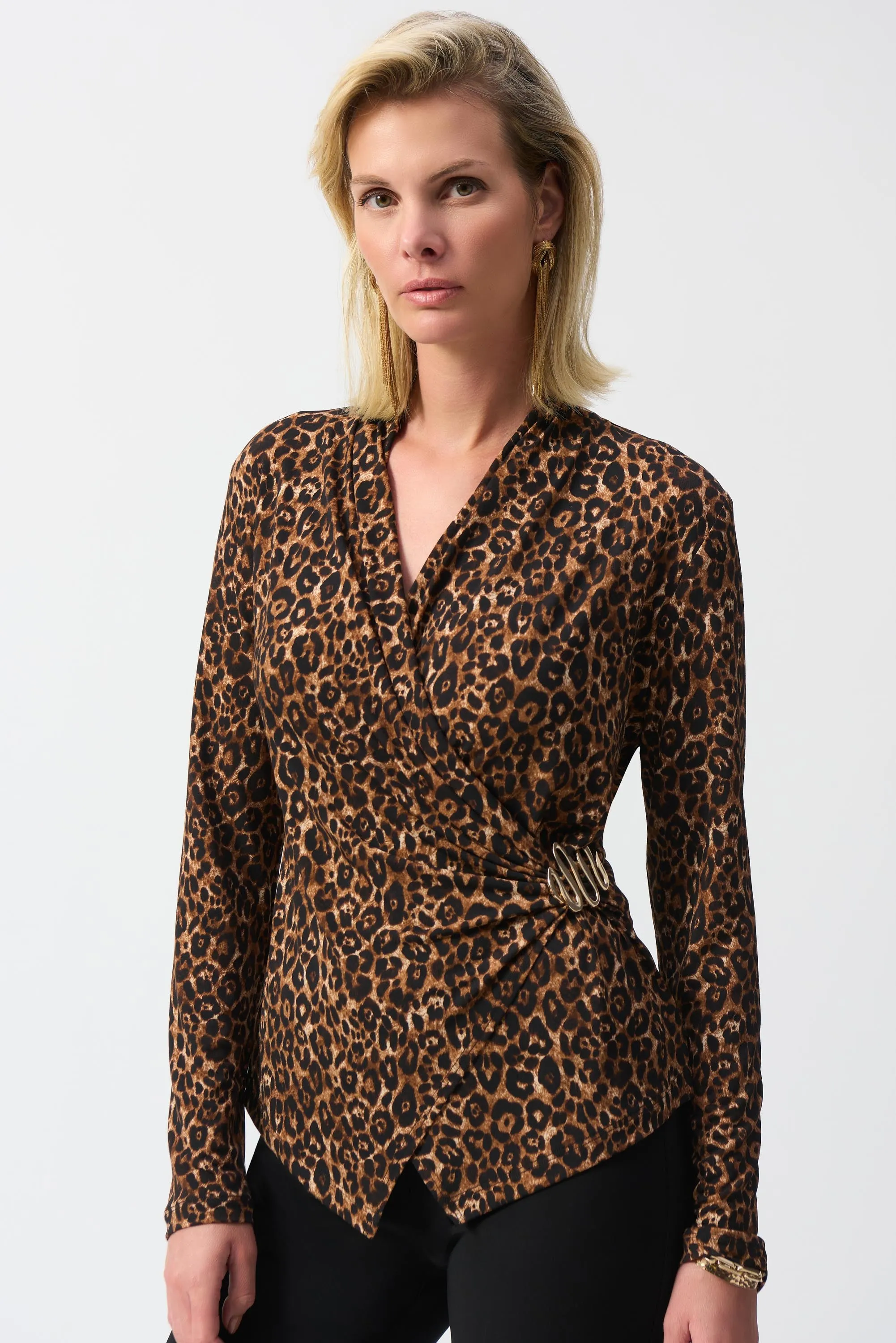 Silky Knit Animal Print Fitted Top