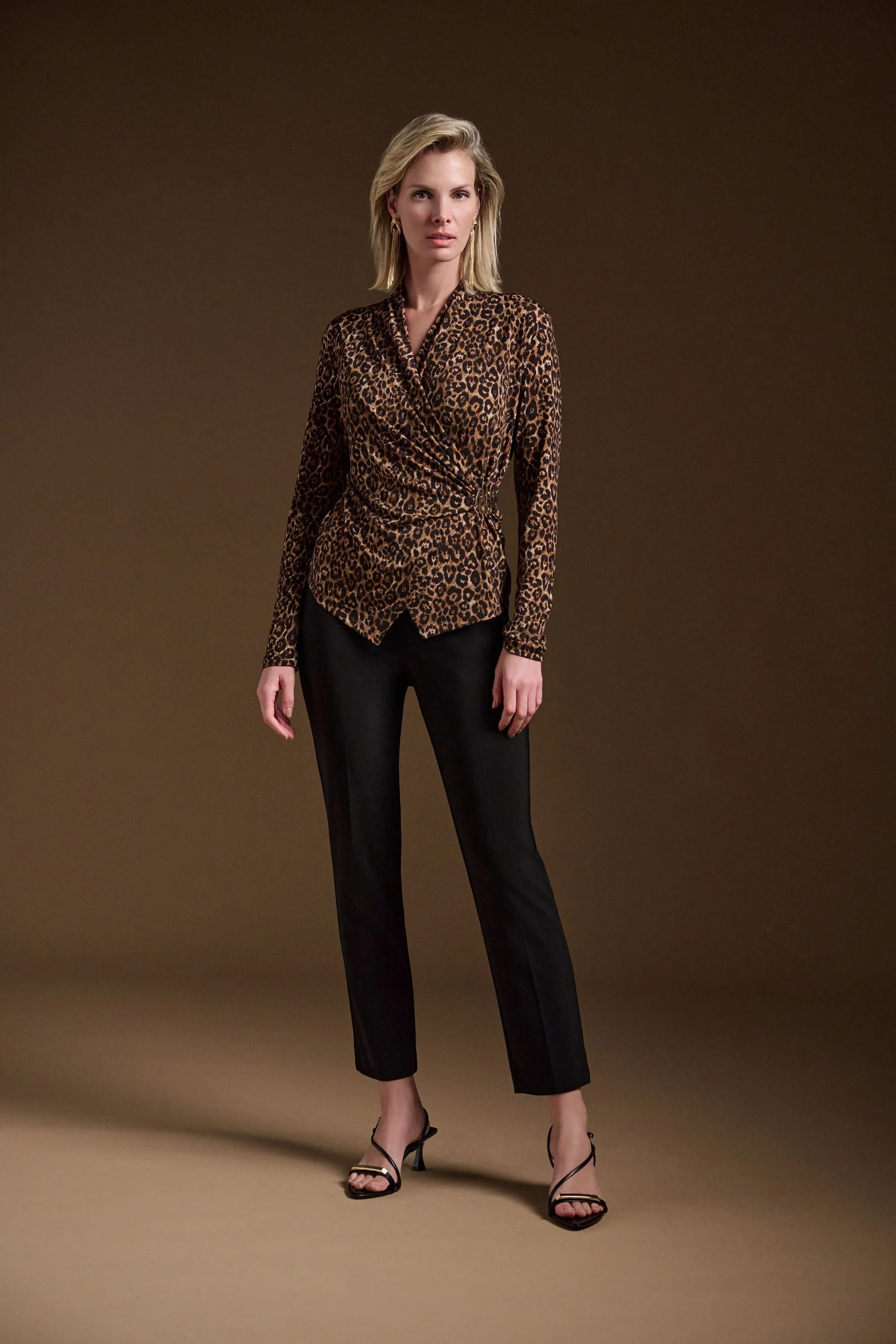 Silky Knit Animal Print Fitted Top