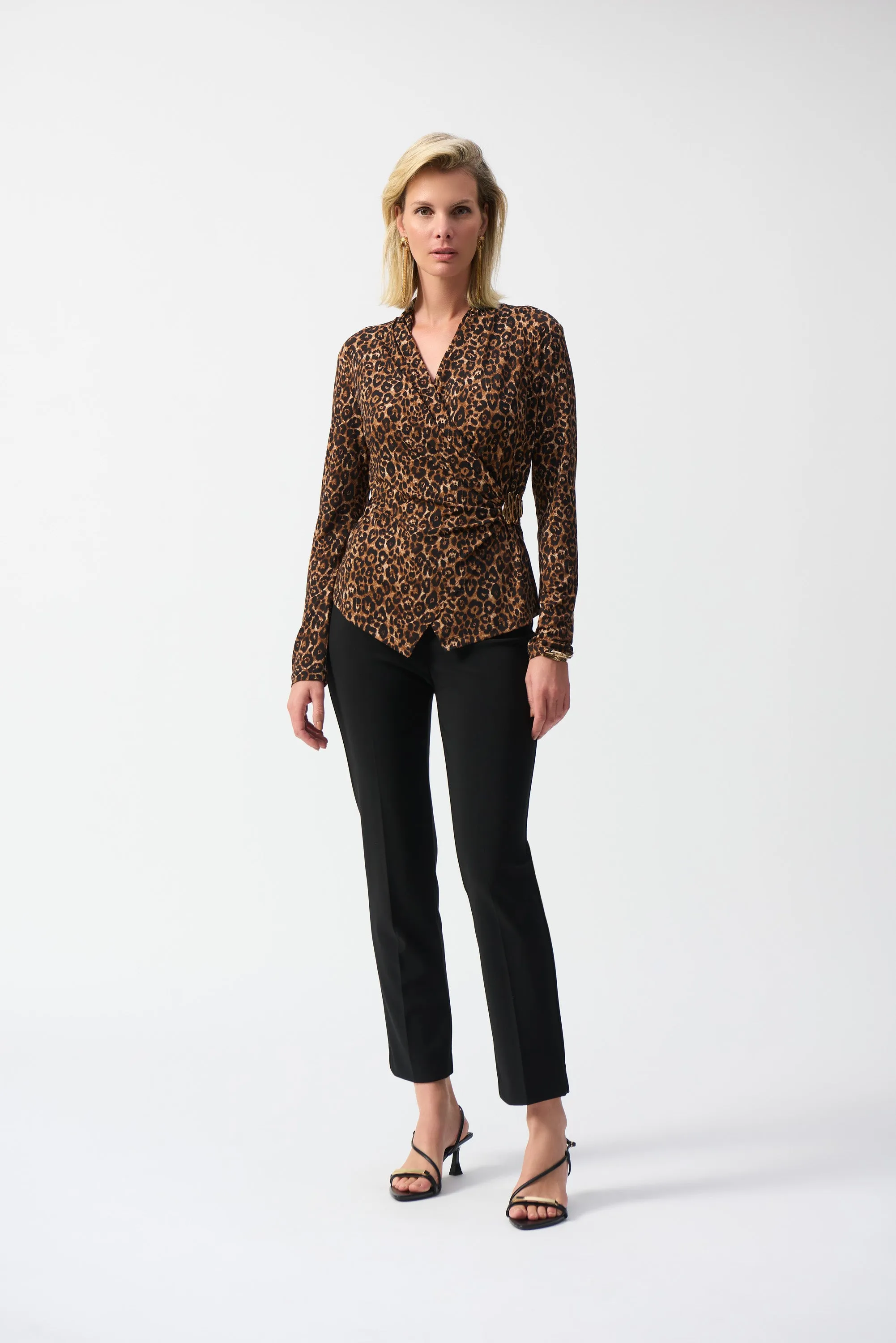 Silky Knit Animal Print Fitted Top