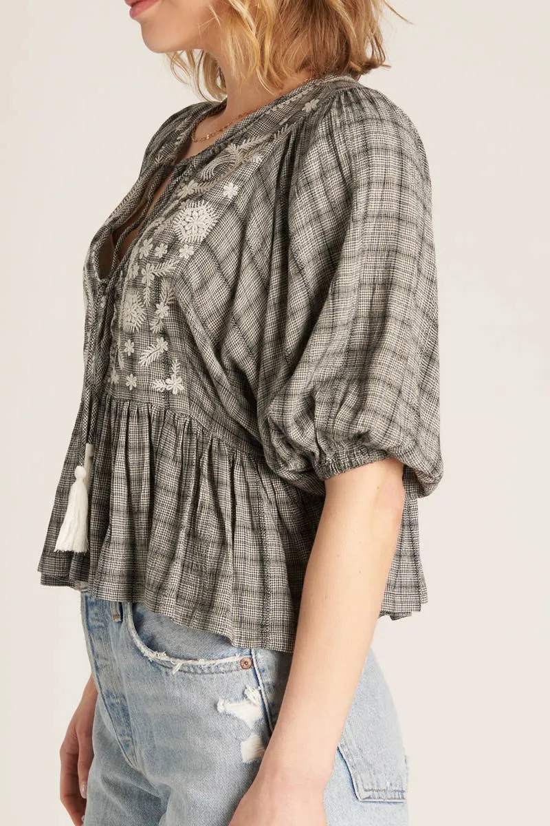 Such a dreamer Embroidered Peplum Top