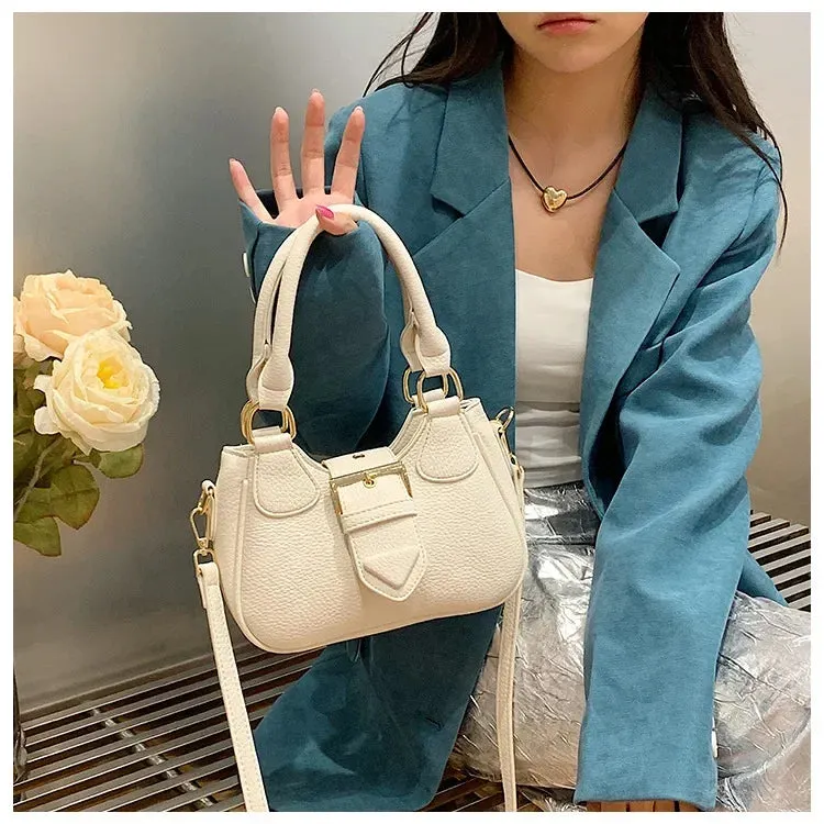 UAKISS  -  2024 Women All Match Fashion Top-Handle Bag Vintage Chic Office Lady Solid Shoulder Bags Simple Elegant Y2k Handbags Crossbody