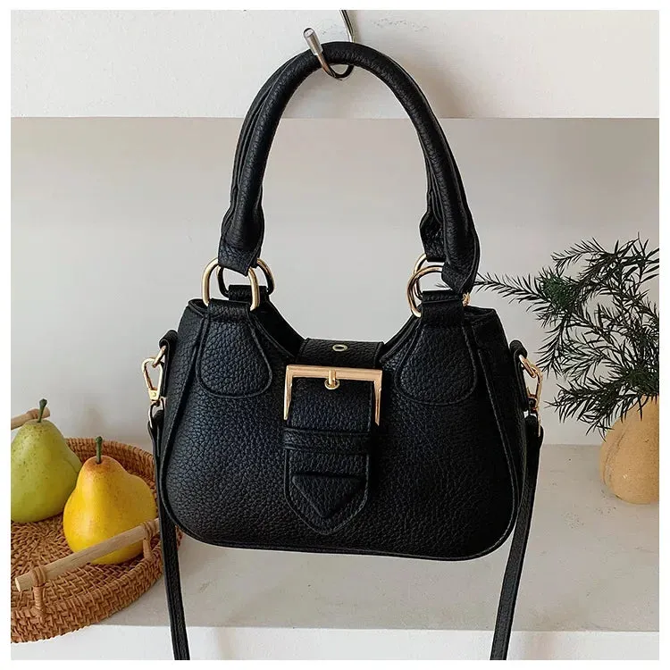 UAKISS  -  2024 Women All Match Fashion Top-Handle Bag Vintage Chic Office Lady Solid Shoulder Bags Simple Elegant Y2k Handbags Crossbody
