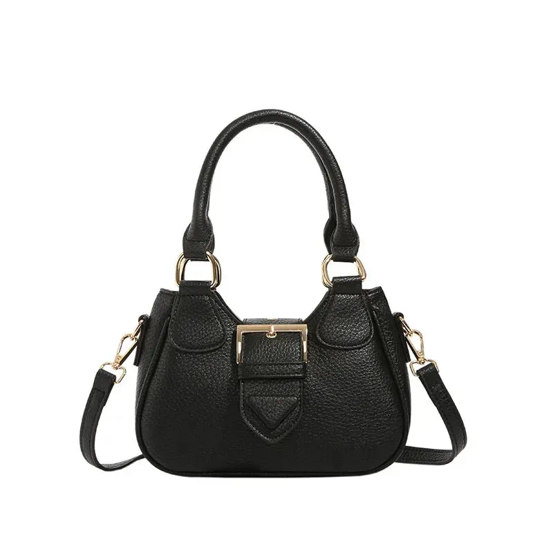 UAKISS  -  2024 Women All Match Fashion Top-Handle Bag Vintage Chic Office Lady Solid Shoulder Bags Simple Elegant Y2k Handbags Crossbody