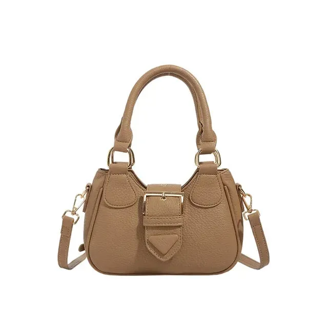 UAKISS  -  2024 Women All Match Fashion Top-Handle Bag Vintage Chic Office Lady Solid Shoulder Bags Simple Elegant Y2k Handbags Crossbody