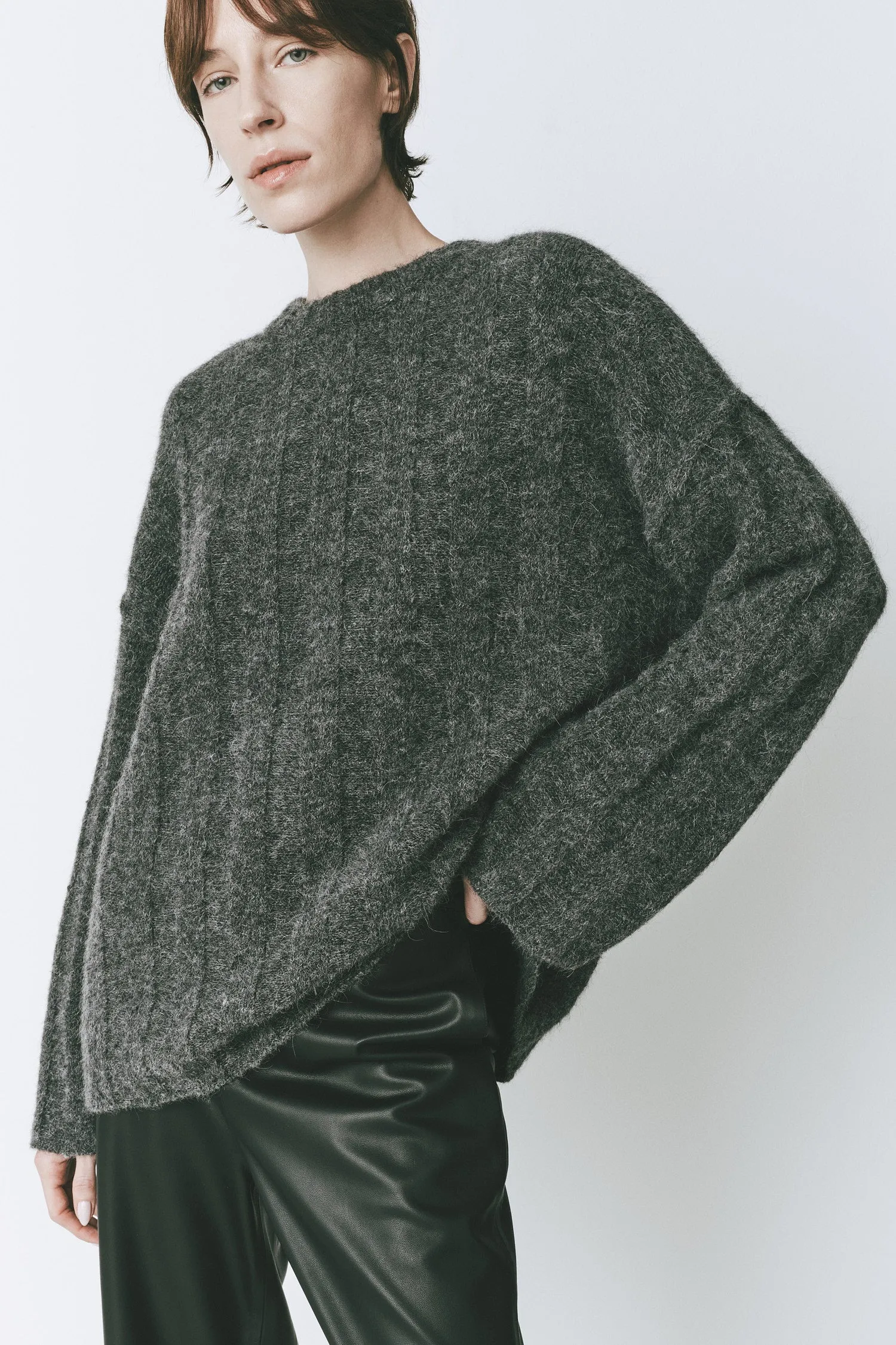Vendome Wide Rib Boxy Sweater
