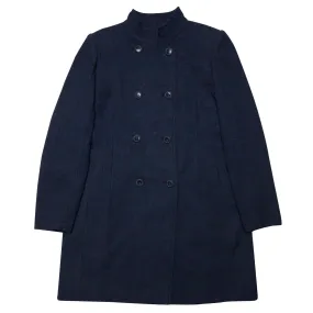 Windowpane Overcheck Twill Tweed Virgin Wool Swing Coat