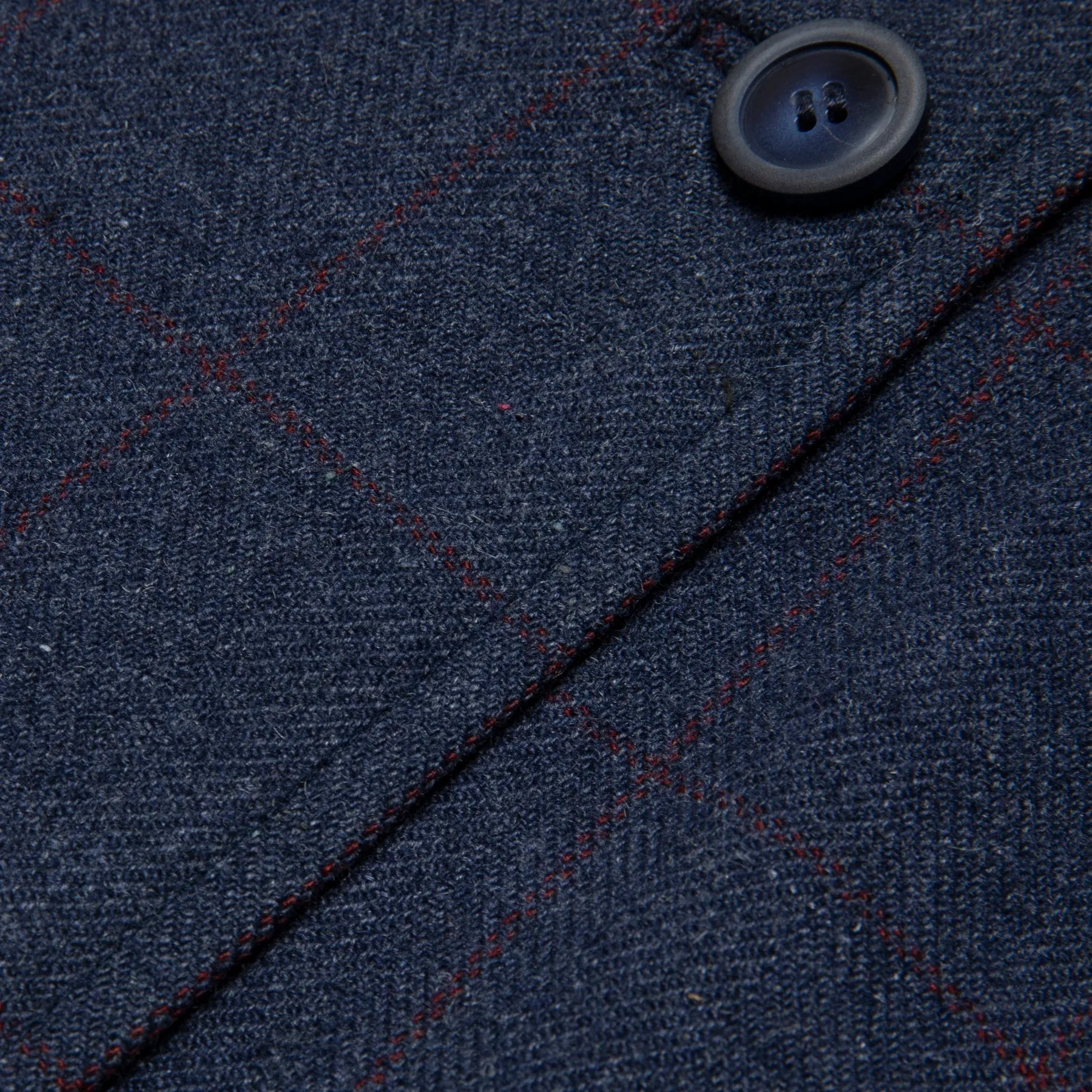 Windowpane Overcheck Twill Tweed Virgin Wool Swing Coat