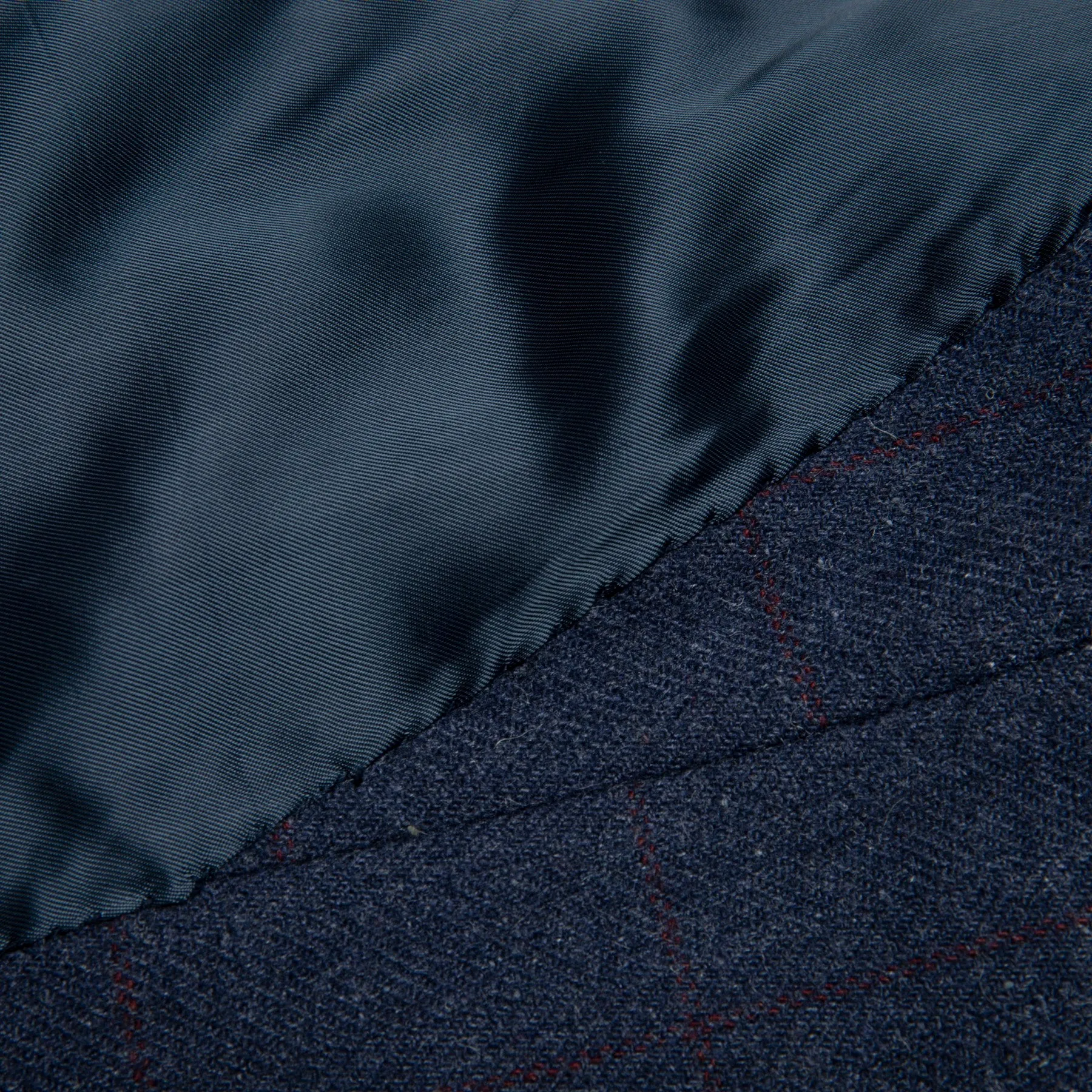 Windowpane Overcheck Twill Tweed Virgin Wool Swing Coat