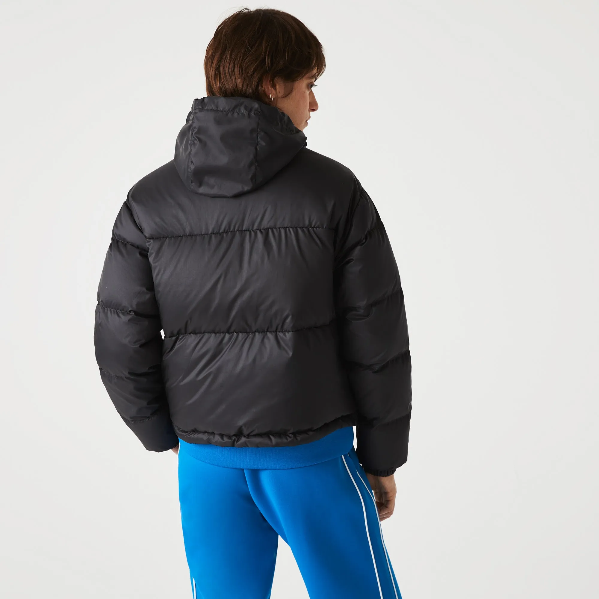 Women’S Concealed Hood Short Colorblock Quilted Jacket - Bf6699
