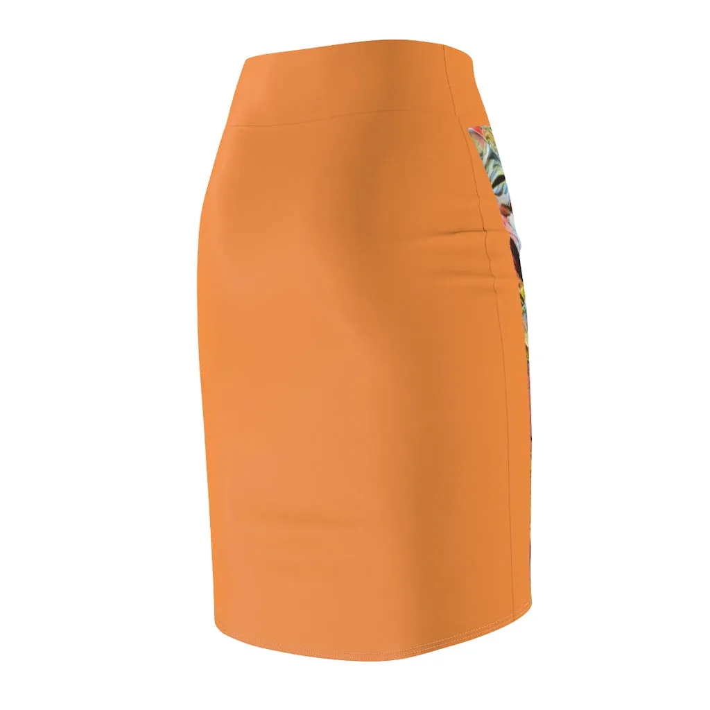 Women's Pencil Skirt   SUNFLOWER